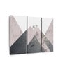 Grey Geometric Textured Landscape Printed Framed Wall Art Panels ( Set Of 3)