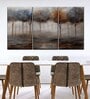 Grey The Silver Pond Printed Framed Wall Art Panels ( Set Of 3)