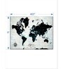 Off White Black World Map Printed Wall Art