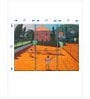 Orange Clay Court Tennis Lapad Croatia Printed Framed Wall Art Panels ( Set Of 3)