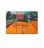 Orange Clay Court Tennis Lapad Croatia Printed Framed Wall Art Panels ( Set Of 3)