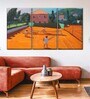 Orange Clay Court Tennis Lapad Croatia Printed Framed Wall Art Panels ( Set Of 3)