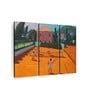 Orange Clay Court Tennis Lapad Croatia Printed Framed Wall Art Panels ( Set Of 3)