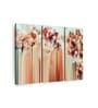 Orange Coloured Floral Abstract Painting Wall Art Panels ( Set Of 3)