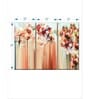 Orange Coloured Floral Abstract Painting Wall Art Panels ( Set Of 3)