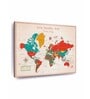Peach Colored Red World Map Wall Art
