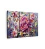 Pink & Blue The Scent Of Roses Painting Wall Art Panels ( Set Of 3)