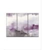 Purple Grey Lake Amethyst Painting Wall Art Panels ( Set Of 3)