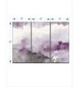 Purple Grey Lake Amethyst Painting Wall Art Panels ( Set Of 3)