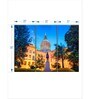 Purple Glowing Georgia State Capitol Printed Framed Wall Art Panels ( Set Of 3)
