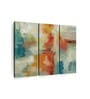 Red Beige Coral Reef Painting Wall Art Panels ( Set Of 3)