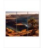 Red Black Dead Horse Point Overlook Painting Wall Art Panels ( Set Of 3)