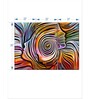 Red Blue Abstract Painting Wall Art Panels ( Set Of 3)