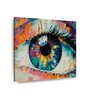 Red Blue Eye Abstract Printed Framed Wall Art
