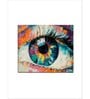Red Blue Eye Abstract Printed Framed Wall Art