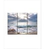 Blue Seascape Sunset triptych Painting Wall Art Panels ( Set Of 3)