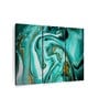 Teal Green Black Marble Abstract Painting Wall Art Panels ( Set Of 3)