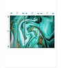 Teal Green Black Marble Abstract Painting Wall Art Panels ( Set Of 3)