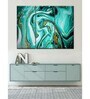 Teal Green Black Marble Abstract Painting Wall Art Panels ( Set Of 3)