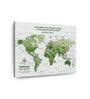 White & Green World Map Wall Art