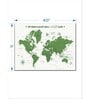 White & Green World Map Wall Art
