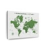 White & Green World Map Wall Art