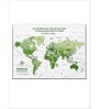 White & Green World Map Wall Art