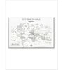 White & Grey World Map Printed Wall Art