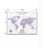 White & Lavender World Map Printed Wall Art