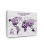White & Purple World Map Painting Wall Art