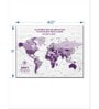 White & Purple World Map Painting Wall Art