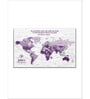 White & Purple World Map Painting Wall Art