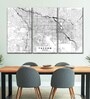 White Black Painting Wall Art Panels ( Set Of 3)