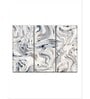 White Black Ripples Abstract Painting Wall Art Panels ( Set Of 3)