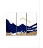 White Blue Painting Wall Art Panels ( Set Of 3)