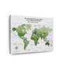 White Green World Map Painting Wall Art