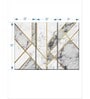 White Grey Marble Texture Geometric Abstract Wall Art Panels ( Set Of 3)