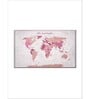 White Pink World Map Painting Wall Art