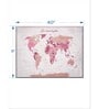 White Pink World Map Painting Wall Art