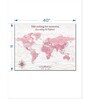 White Pink World Map Painting Wall Art
