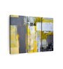 Yellow Grey Painting Wall Art Panels ( Set Of 3)