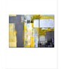 Yellow Grey Painting Wall Art Panels ( Set Of 3)