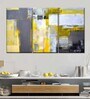 Yellow Grey Painting Wall Art Panels ( Set Of 3)