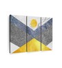 Yellow White Marble Textured Geometric Painting Wall Art Panels ( Set Of 3)
