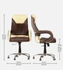 Posturpro Leatherette Executive Chair in Beige And Brown Colour Posturpro Leatherette Executive Chair in Beige And Brown Colour