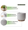 (1Pc) Grey Terracotta Plant Pot