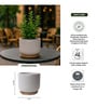 (1Pc) Grey Terracotta Plant Pot