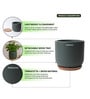 (1Pc) Dark Gray Terracotta Plant Pot