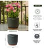 (1Pc) Dark Gray Terracotta Plant Pot