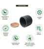 (1Pc) Dark Gray Terracotta Plant Pot